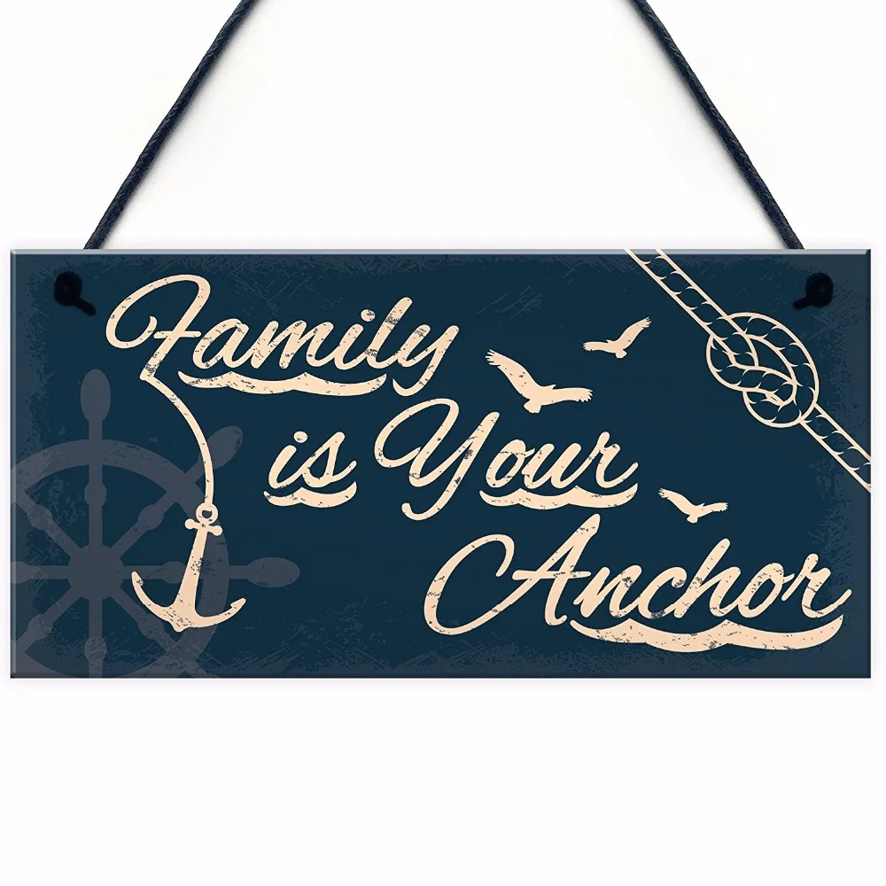 Meijiafei Seaside Family Is Your Anchor Shabby Chic Hanging Plaque Nautical Theme Bathroom,Kitchen Decor Sign Accessory 10" x 5"
Meijiafei Seaside Family Is Your Anchor Shabby Chic Hanging Plaque Nautical Theme Bathroom,Kitchen Decor Sign Accessory 10" x 5"