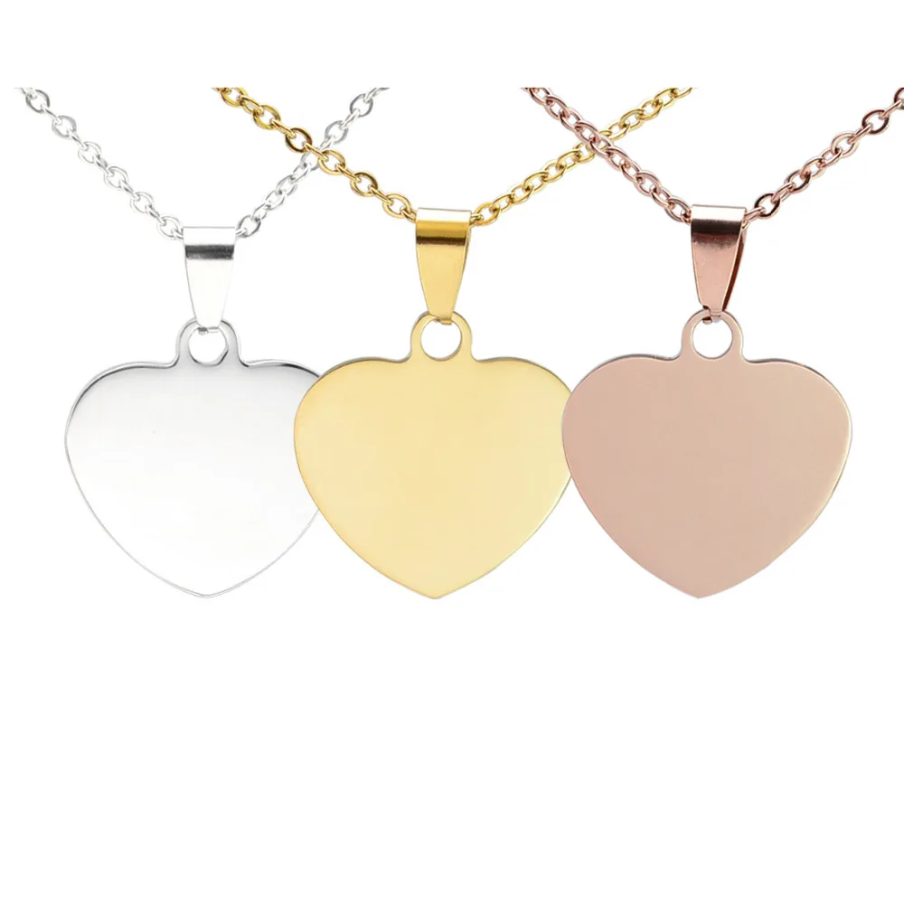 50PCS/ Wholesale LOT Silver Gold Rose Gold Tone Stainless steel Cute Heart Blank Dog Tag Charm Pendant
50PCS/ Wholesale LOT Silver Gold Rose Gold Tone Stainless steel Cute Heart Blank Dog Tag Charm Pendant