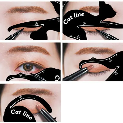 2pcs/set Cute Cat Eyshadow Eyeliner Stencil Kit for Eyebrows Guide Template Maquiagem Eye Shadow Frames Card Makeup Tools
2pcs/set Cute Cat Eyshadow Eyeliner Stencil Kit for Eyebrows Guide Template Maquiagem Eye Shadow Frames Card Makeup Tools