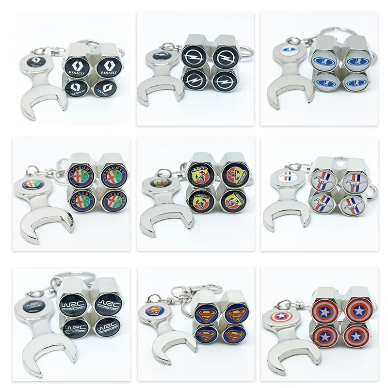 ANTINIYA 4Caps +1 Wrench Keychain Car Badge Wheel Tire Valves Tyre Air Caps case for Lada Renault Opel Abarth WRC Superman ect
ANTINIYA 4Caps +1 Wrench Keychain Car Badge Wheel Tire Valves Tyre Air Caps case for Lada Renault Opel Abarth WRC Superman ect