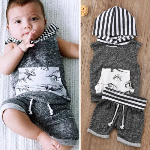 2018 New Summer Baby Grey Dinosaur 2pcs Clothes Toddler Kid Baby Boy Hooded T-shirt Tops+Shorts Pant Outfit Children Clothes Set
2018 New Summer Baby Grey Dinosaur 2pcs Clothes Toddler Kid Baby Boy Hooded T-shirt Tops+Shorts Pant Outfit Children Clothes Set