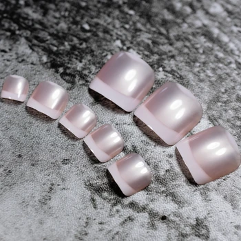 Lady White Frosted False French Nail for Toenails Square Fake Pink Nude Toes Tips Toenails Lady Must for Summer Toes Decoration
Lady White Frosted False French Nail for Toenails Square Fake Pink Nude Toes Tips Toenails Lady Must for Summer Toes Decoration