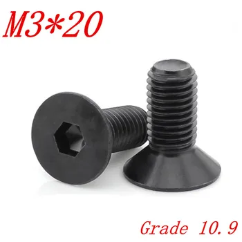 500pcs/lot DIN7991 Grade 10.9 M3*20 M3 x 20 flat hex socket countersunk head screw
500pcs/lot DIN7991 Grade 10.9 M3*20 M3 x 20 flat hex socket countersunk head screw