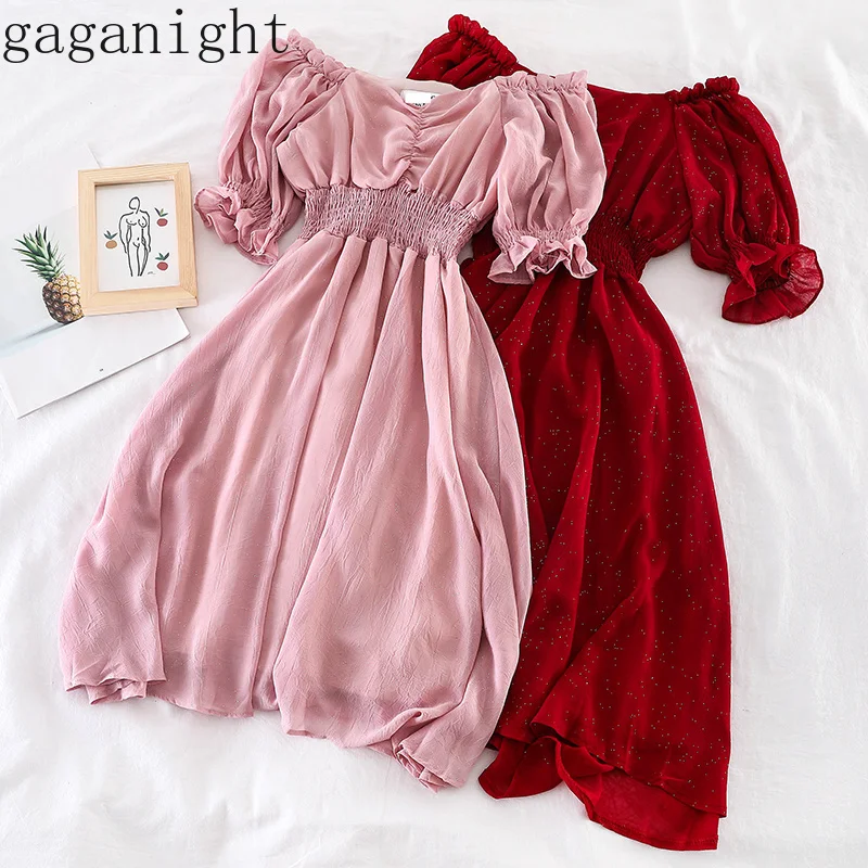Gaganight 2019 Summer Vintage Lantern Sleeve A-Line Dress Knee-Length Dress Women Loose Sundress Vestidos De Verano Robe Femme
Gaganight 2019 Summer Vintage Lantern Sleeve A-Line Dress Knee-Length Dress Women Loose Sundress Vestidos De Verano Robe Femme