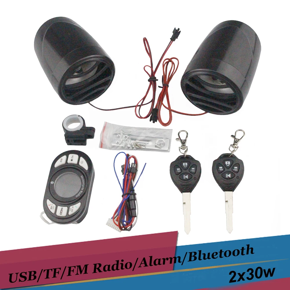 Waterproof Motorcycle Speakers Amplifier LCD Screen Bluetooth MP3 Music player Remote Control Anti-theft Alarm USB/TF/FM Player
Waterproof Motorcycle Speakers Amplifier LCD Screen Bluetooth MP3 Music player Remote Control Anti-theft Alarm USB/TF/FM Player