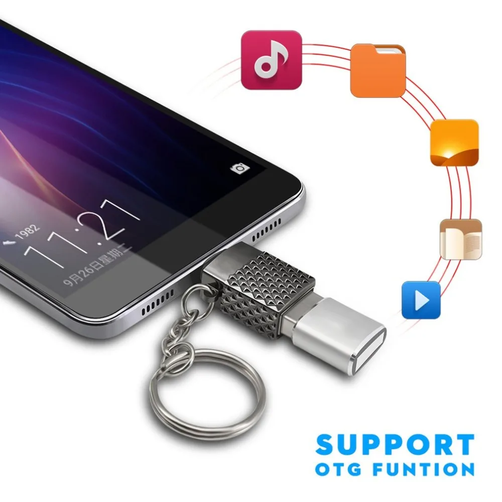 USB3.1 Type C OTG Adapter Male Type-C To Female USB Converter with Keychain Charging Data Sync Adapter for Tablets Smartphones
USB3.1 Type C OTG Adapter Male Type-C To Female USB Converter with Keychain Charging Data Sync Adapter for Tablets Smartphones