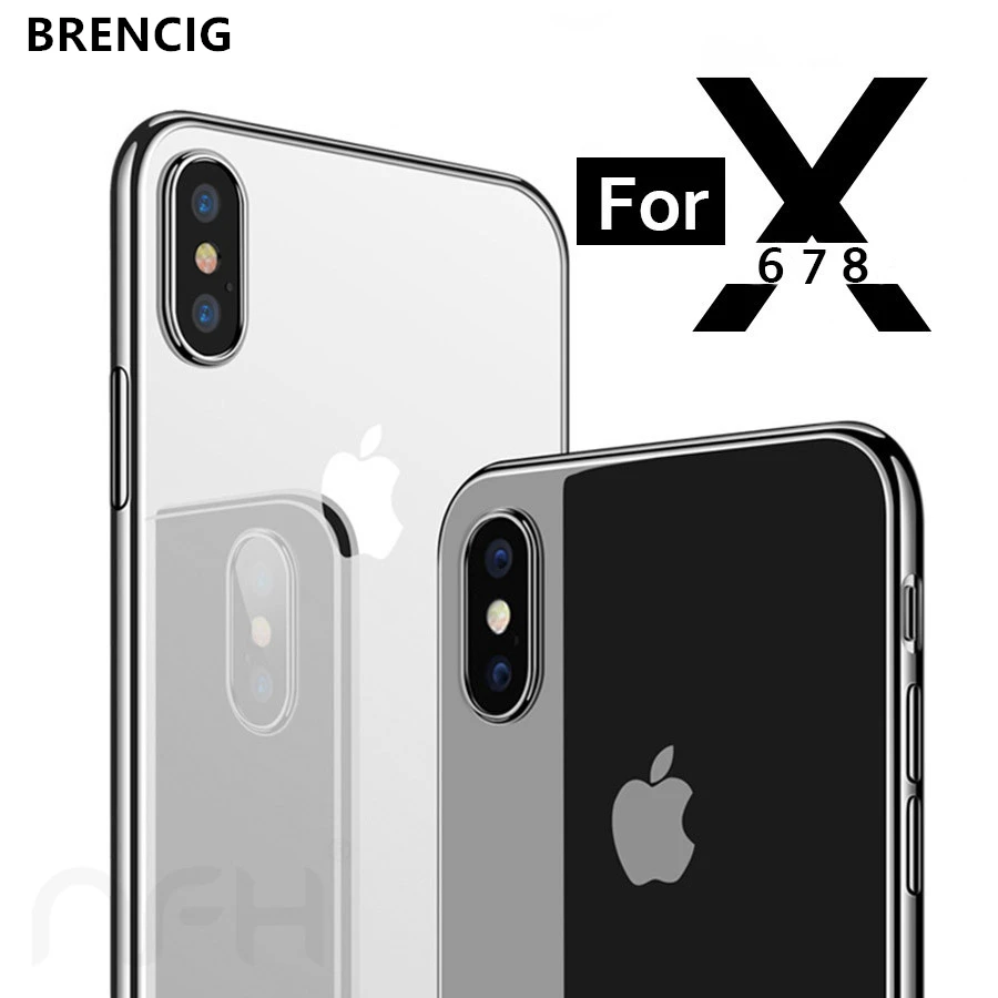 Оригинальный прозрачный мягкий ТПУ чехол для iPhone 6 7 8 Plus X XS SR ультра тонкий чистый