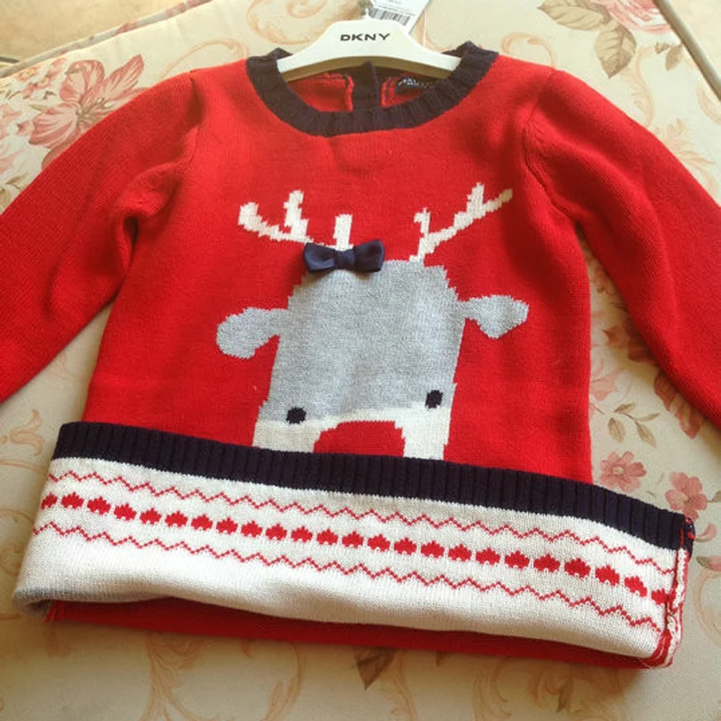 New Baby Girl Cotton X-long Sweater Toddler Girl Cute Red Deer Knitwear Sweater Dress Children Girl Fall Winter Clothing 2Y
New Baby Girl Cotton X-long Sweater Toddler Girl Cute Red Deer Knitwear Sweater Dress Children Girl Fall Winter Clothing 2Y