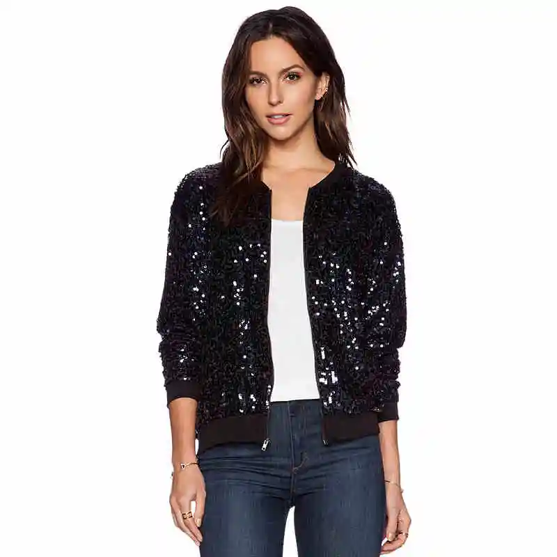 AMBMCM2018 New Fashion Sequin Zippers Coat Women Long Sleeve Turtleneck Female Jackets Outwear Solid Green Casual Bomber Jackets
AMBMCM2018 New Fashion Sequin Zippers Coat Women Long Sleeve Turtleneck Female Jackets Outwear Solid Green Casual Bomber Jackets