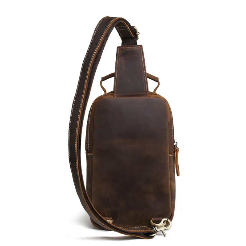 Genuine Leather Small Sling Bag For Men