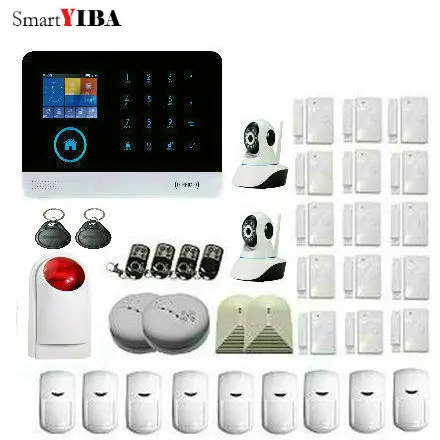 SmartYIBA APP Control 2.4G Smart Home Security Alarm Kits RFID WIFI GSM Alarm System WIFI Network Camera Home Protection
SmartYIBA APP Control 2.4G Smart Home Security Alarm Kits RFID WIFI GSM Alarm System WIFI Network Camera Home Protection