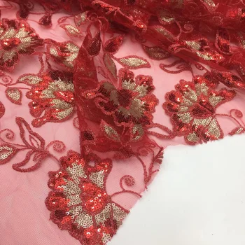 6 colors high quality African tulle lace fabric red gold embroidered sequins French net lace fabric for party dress SQXS070
6 colors high quality African tulle lace fabric red gold embroidered sequins French net lace fabric for party dress SQXS070