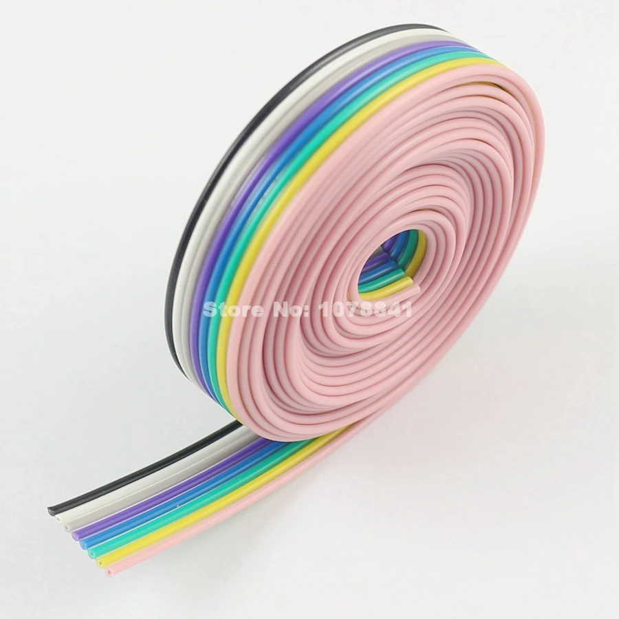 2M Meter / 6.6FT 1.27mm Pitch 8 Way Wire Conductor Rainbow Color IDC Flat Ribbon Cable For 2.54mm FC Connector
2M Meter / 6.6FT 1.27mm Pitch 8 Way Wire Conductor Rainbow Color IDC Flat Ribbon Cable For 2.54mm FC Connector