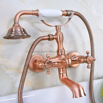 Wall Mounted Bathtub Faucet Antique Red Copper Tub Sink Faucet Telephone Style Bathroom Bath Shower Set Nna340
Wall Mounted Bathtub Faucet Antique Red Copper Tub Sink Faucet Telephone Style Bathroom Bath Shower Set Nna340