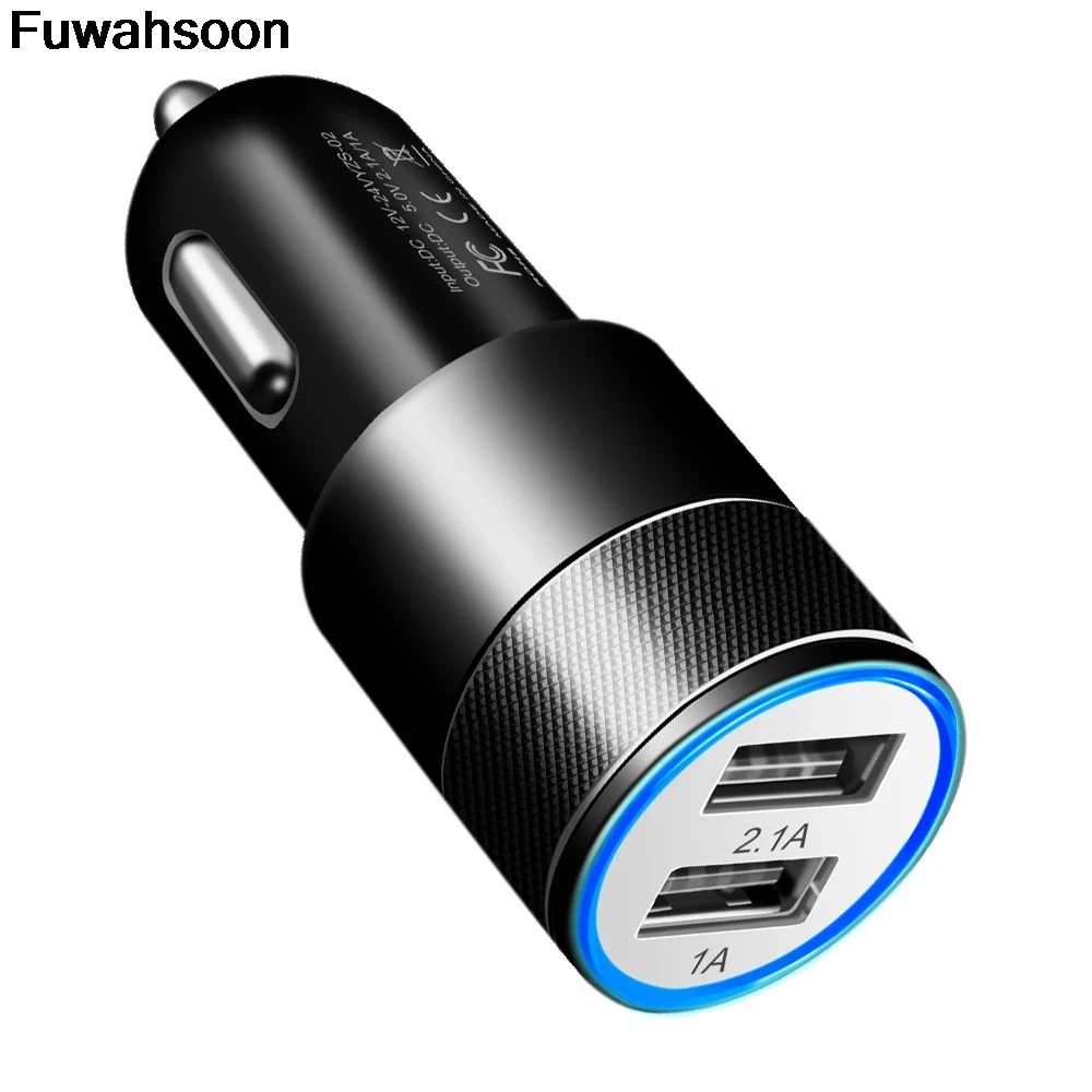 5V 2.1A Dual USB Car-Charger Metal Alloy Fast Car Phone Charger Adapter for iPhone Xiaomi Samsung Huawei HTC LG Charger
5V 2.1A Dual USB Car-Charger Metal Alloy Fast Car Phone Charger Adapter for iPhone Xiaomi Samsung Huawei HTC LG Charger
