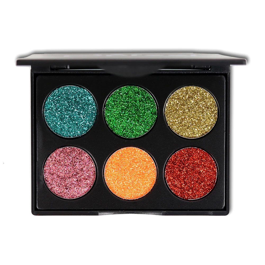 6 Colors Glitter Eyeshadow Eye Glitter Makeup Cosmetic Palette Women Beauty Tool 
6 Colors Glitter Eyeshadow Eye Glitter Makeup Cosmetic Palette Women Beauty Tool