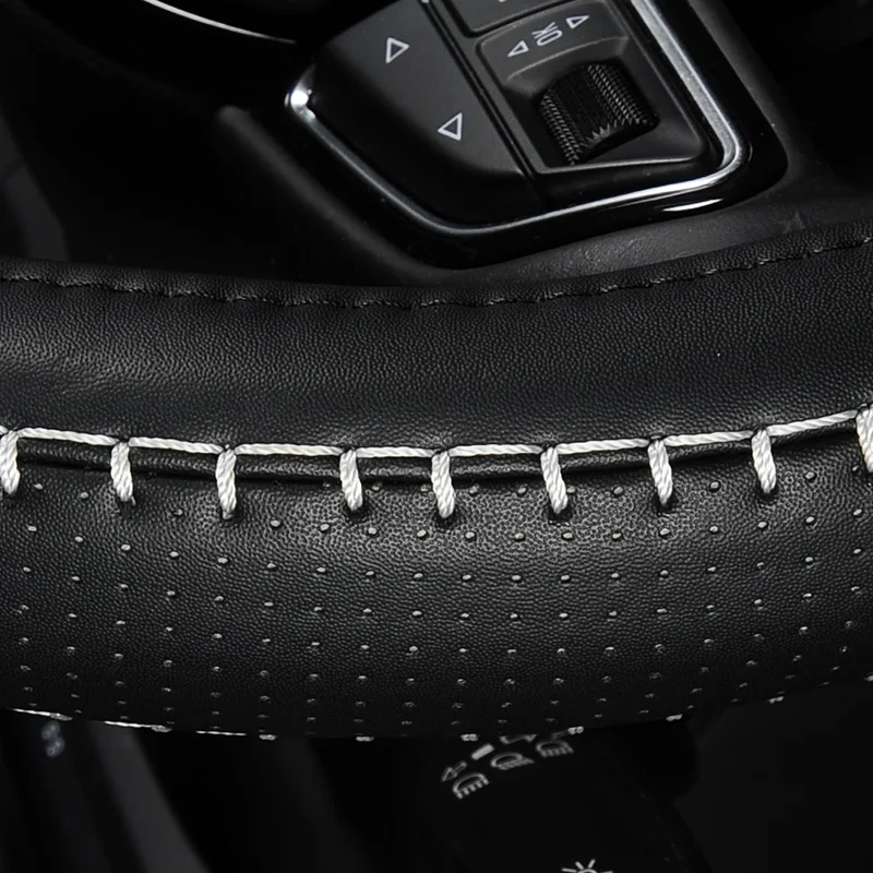 KKYSYELVA The first layer of leather four seasons universal round steering wheel cover
KKYSYELVA The first layer of leather four seasons universal round steering wheel cover