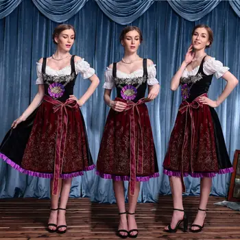 Fashion Oktoberfest Beer Girl Costume Maid Dress Wench Germany Bavarian Short Sleeve Fancy Dress Dirndl for Adult Women
Fashion Oktoberfest Beer Girl Costume Maid Dress Wench Germany Bavarian Short Sleeve Fancy Dress Dirndl for Adult Women