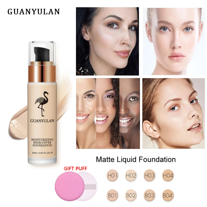 GUANYULAN Liquid Foundation Invisible Full Coverage Make Up Concealer Whitening Moisturizer Waterproof Makeup Foundation 20ml
GUANYULAN Liquid Foundation Invisible Full Coverage Make Up Concealer Whitening Moisturizer Waterproof Makeup Foundation 20ml