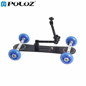PULUZ Camera Slider Scaled Camera Dolly Track Car Four-wheeler Steadicam Stabilizer for Canon / Nikon D3300 / DSLR Camera
PULUZ Camera Slider Scaled Camera Dolly Track Car Four-wheeler Steadicam Stabilizer for Canon / Nikon D3300 / DSLR Camera