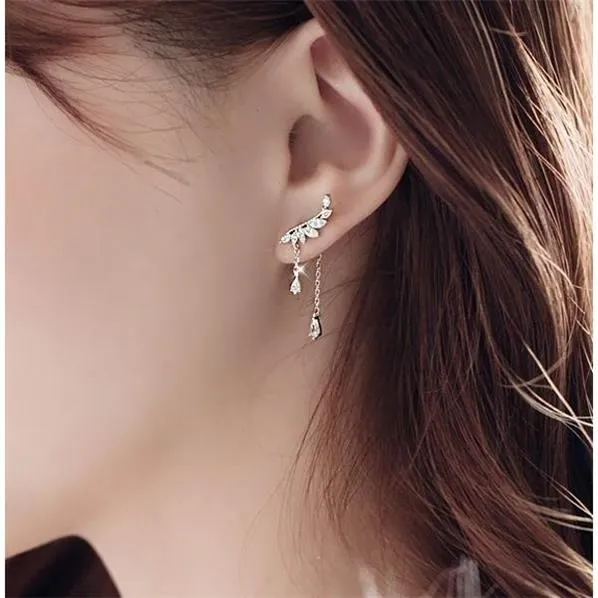 Korean 925 Sterling Silver Zircon Wings Earrings For Women Ladies Earrings S925 Silver Jewelry Girls Gifts Pendientes oorbellen 
Korean 925 Sterling Silver Zircon Wings Earrings For Women Ladies Earrings S925 Silver Jewelry Girls Gifts Pendientes oorbellen
