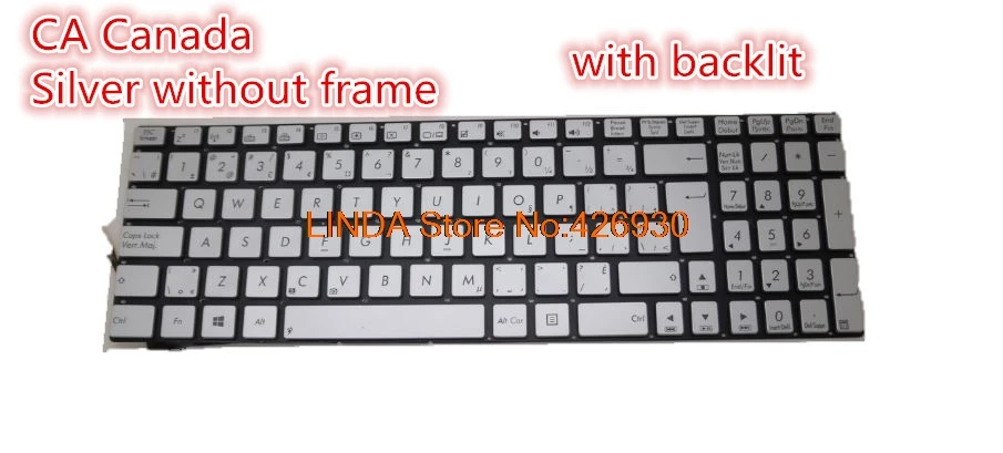 Laptop Keyboard For ASUS N550 N550JA N550JK N550JV N550JX N550LF N750 Q550LF N56 Silver with backlit UK/GR/TR Turkey/CA/RU
Laptop Keyboard For ASUS N550 N550JA N550JK N550JV N550JX N550LF N750 Q550LF N56 Silver with backlit UK/GR/TR Turkey/CA/RU