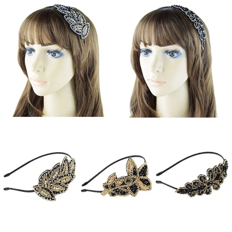 Ladies Girl Vintage 1920s Inspired Metal Alloy Headband Beaded Flapper Faux Crystal Leaf Shape Hair Hoop Glitter Sequins De4_A
Ladies Girl Vintage 1920s Inspired Metal Alloy Headband Beaded Flapper Faux Crystal Leaf Shape Hair Hoop Glitter Sequins De4_A