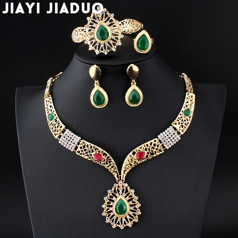 jiayijiaduo Wedding Bridal jewelry sets For Women Gold-color Africa necklace earrings bracelets carved large droplets
jiayijiaduo Wedding Bridal jewelry sets For Women Gold-color Africa necklace earrings bracelets carved large droplets