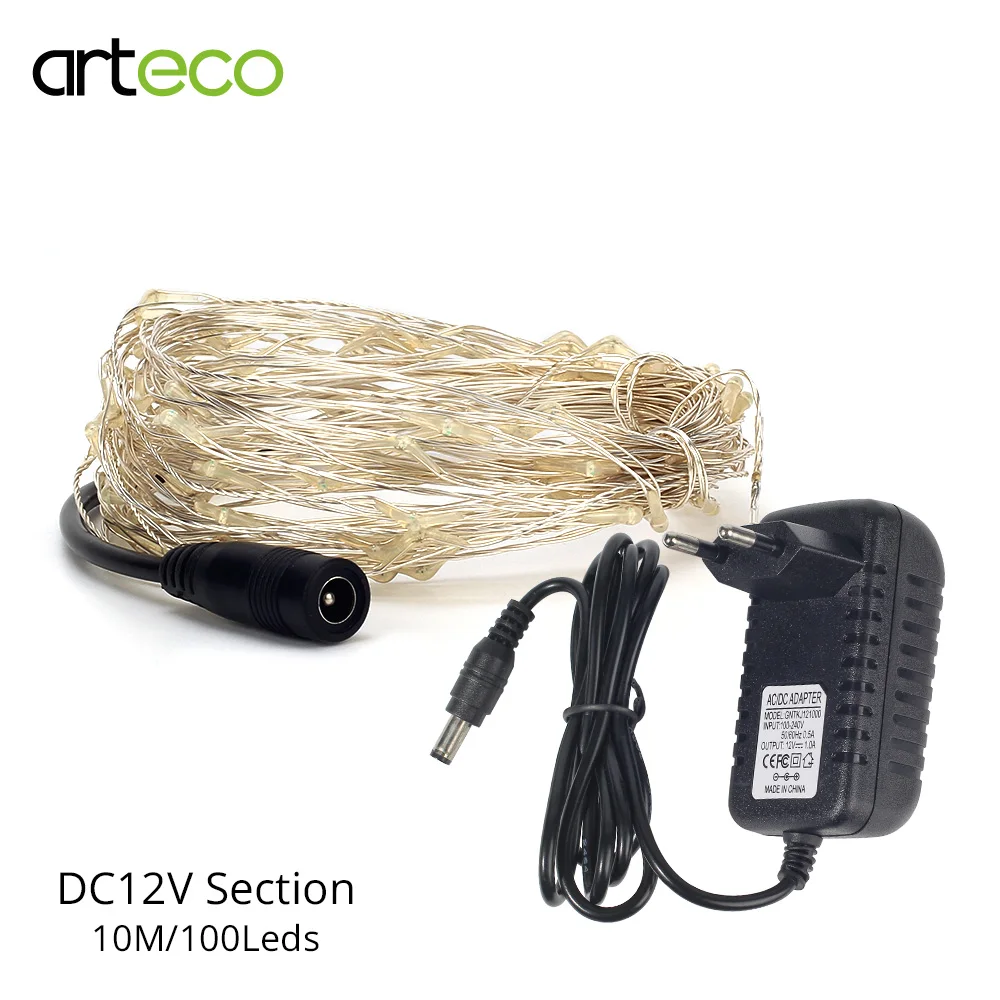 10m 100leds Sliver wire LED string Fairy light with DC12V Adapter Party Wedding Holiday Christmas Decoration Light
10m 100leds Sliver wire LED string Fairy light with DC12V Adapter Party Wedding Holiday Christmas Decoration Light