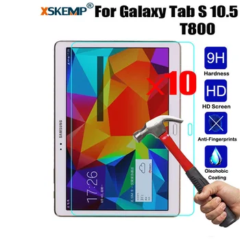 XSKEMP 10Pcs/Lot 9H Tablet Tempered Glass For Samsung Galaxy Tab S 10.5" SM-T800 T805 Screen Protector LCD Cover Protective Film
XSKEMP 10Pcs/Lot 9H Tablet Tempered Glass For Samsung Galaxy Tab S 10.5" SM-T800 T805 Screen Protector LCD Cover Protective Film