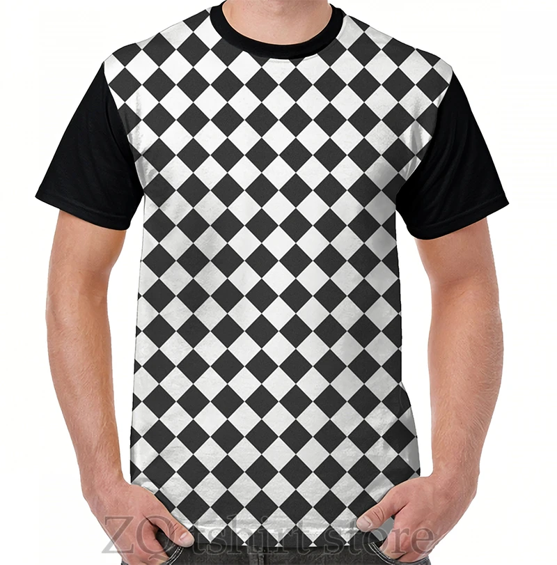 Classic Black and White Large Diamond Checker Board Pattern Graphic T-Shirt men tops tee women t shirt men funny print tshirts
Classic Black and White Large Diamond Checker Board Pattern Graphic T-Shirt men tops tee women t shirt men funny print tshirts