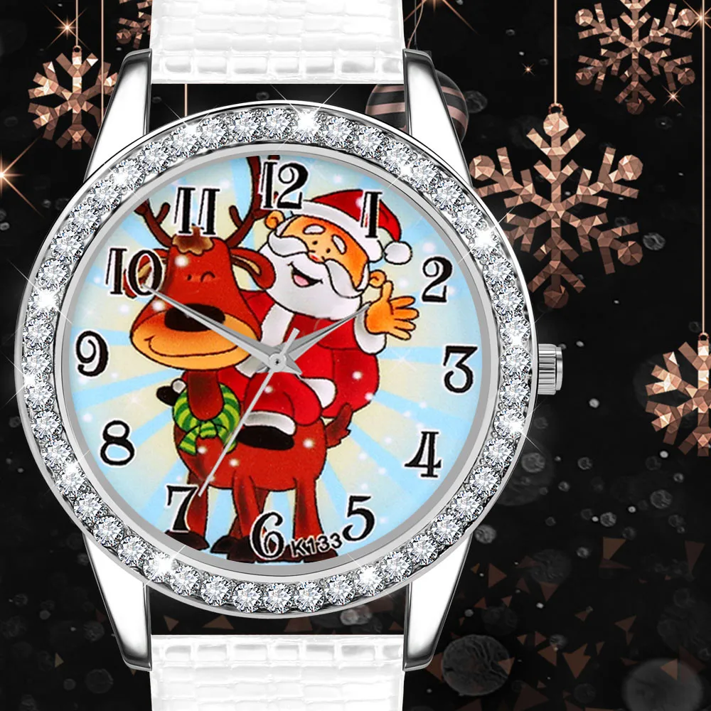 Hot Sale Christmas Watch For Women's Men's Kids Gift Diamond Leather Band Analog Quartz Vogue Wrist Watches Reloj Mujer Clock #W
Hot Sale Christmas Watch For Women's Men's Kids Gift Diamond Leather Band Analog Quartz Vogue Wrist Watches Reloj Mujer Clock #W