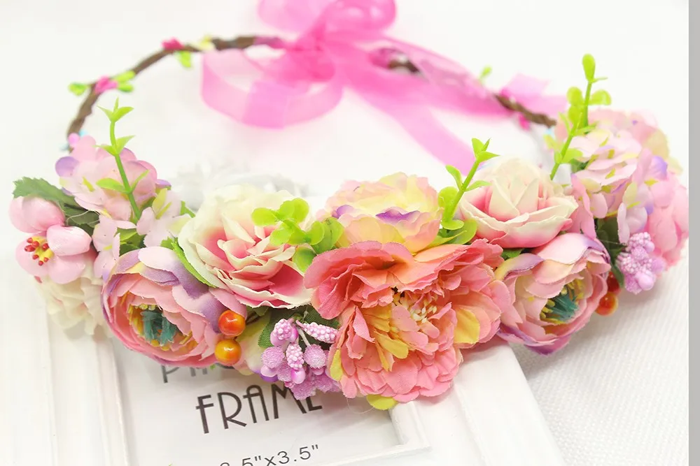 Fashion penny flower wreath headband women Rattan simulation flower head festival wedding Ribbon Adjustable girl flower crown
Fashion penny flower wreath headband women Rattan simulation flower head festival wedding Ribbon Adjustable girl flower crown