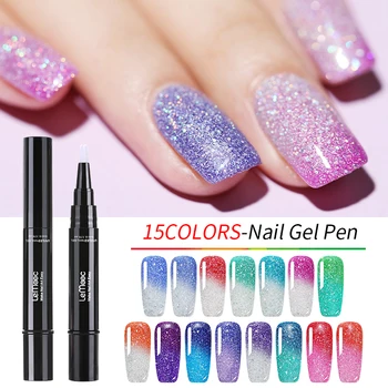 LEMOOC 5ml Thermal Color Changing Nail Gel Polish Pen Rainbow Glitters Gel Polish Soak Off UV Gel Paint For Nails
LEMOOC 5ml Thermal Color Changing Nail Gel Polish Pen Rainbow Glitters Gel Polish Soak Off UV Gel Paint For Nails