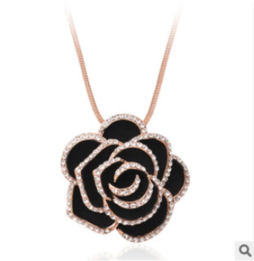 Black camellia rose gold long necklace women accessories new arrival luxury jewelry wholesale collier femme/neckless/collana
Black camellia rose gold long necklace women accessories new arrival luxury jewelry wholesale collier femme/neckless/collana
