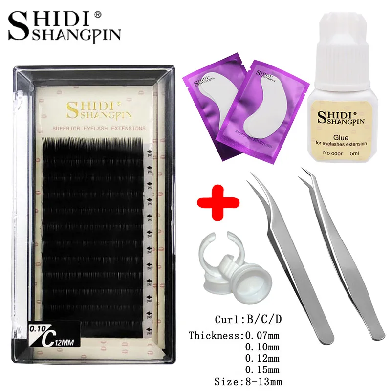 12Rows/case 8~13mm Eyelash Extension Individual Eyelashes Kit B/C/D Curl Natural Eyelashes Glue Makeup Maquiagem False Eyelashes
12Rows/case 8~13mm Eyelash Extension Individual Eyelashes Kit B/C/D Curl Natural Eyelashes Glue Makeup Maquiagem False Eyelashes
