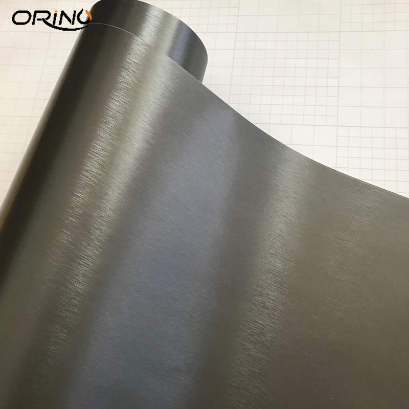 Grey Brushed Metallic Vinyl Film Sticker-7