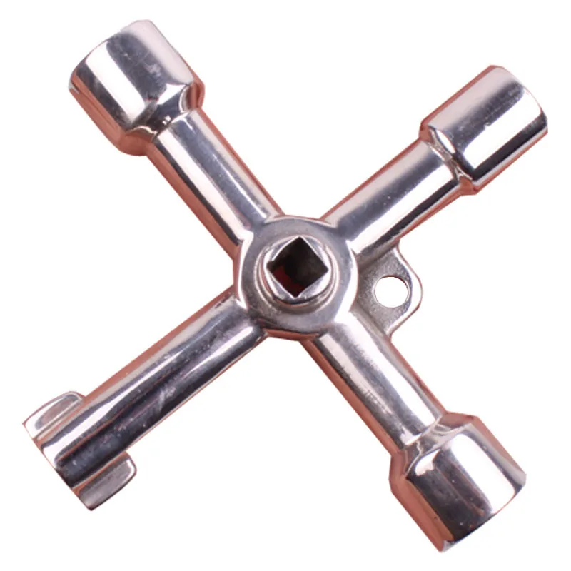 

4 in 1 multiple functions within the cabinet door elevator triangular key wrench square hole key water meter valve train