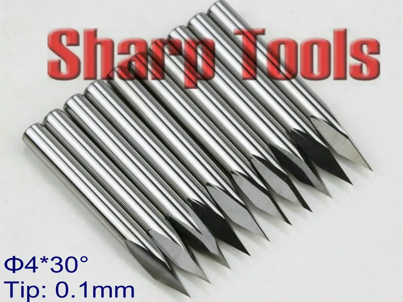 30 Angle 4*0.1mm 3-Face Mill Work Sharp Tools CNC Router Engraving Cutters, PCB CNC End Mill Bits for Wood,Metal,Stone,Acrylic
30 Angle 4*0.1mm 3-Face Mill Work Sharp Tools CNC Router Engraving Cutters, PCB CNC End Mill Bits for Wood,Metal,Stone,Acrylic