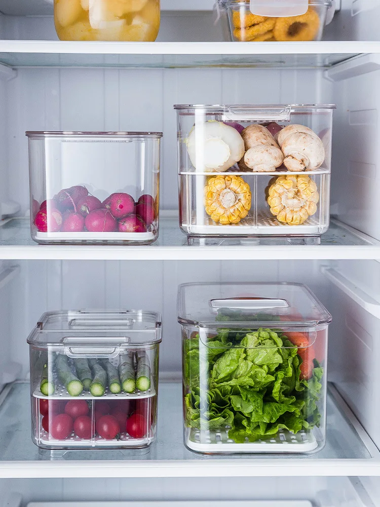 Refrigerator Storage Box Refrigerated Kitchen Home Storage Box Creative Drain Vegetable And Fruit Storage Box
Refrigerator Storage Box Refrigerated Kitchen Home Storage Box Creative Drain Vegetable And Fruit Storage Box