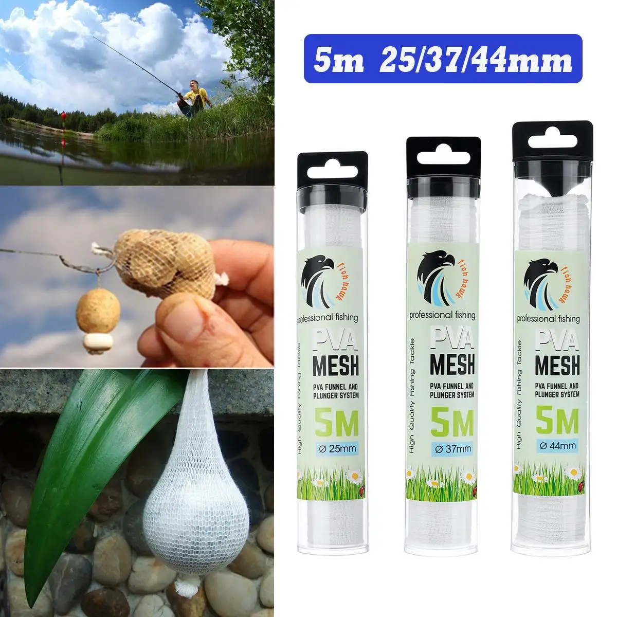 5M PVA Soluble Narrow Fishing Network Refill Stocking Bait Bag Protect Fish Net Water-soluble Multifilament Mesh Cartridge
5M PVA Soluble Narrow Fishing Network Refill Stocking Bait Bag Protect Fish Net Water-soluble Multifilament Mesh Cartridge