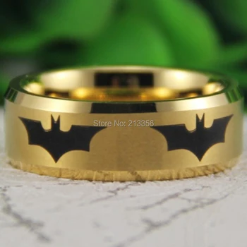 Free Shipping USA Canada Russia Brazil Hot Sales 8MM Comfort Fit Satin New Golden Bevel Super Batman Men's Tungsten Wedding Ring
Free Shipping USA Canada Russia Brazil Hot Sales 8MM Comfort Fit Satin New Golden Bevel Super Batman Men's Tungsten Wedding Ring