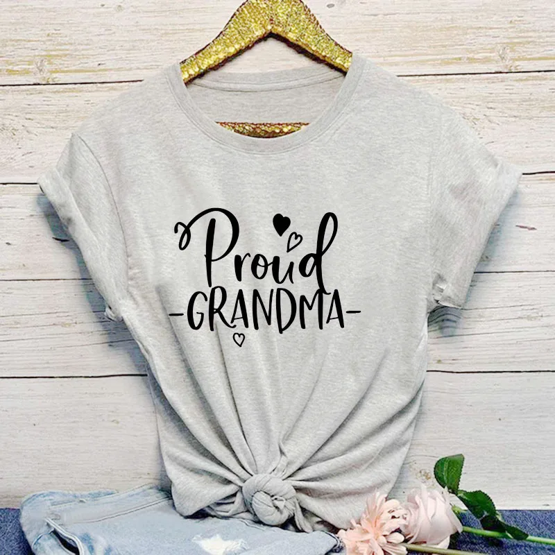 Proud Grandma Women's Short Sleeve Tops Tee Summer Stylish Funny T-Shirt Grandma To Be Shirt Grandma Gift
Proud Grandma Women's Short Sleeve Tops Tee Summer Stylish Funny T-Shirt Grandma To Be Shirt Grandma Gift