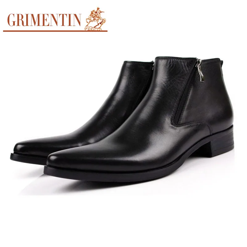 GRIMENTIN men boots genuine leather black Pointed Toe fashion classic business office formal ankle boots men shoes male
GRIMENTIN men boots genuine leather black Pointed Toe fashion classic business office formal ankle boots men shoes male
