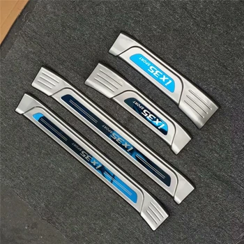 4pcs/set Stainless steel exterior door sill strip fit for 2018 IX35 Threshold trim welcome pedal Scuff plate guard cover
4pcs/set Stainless steel exterior door sill strip fit for 2018 IX35 Threshold trim welcome pedal Scuff plate guard cover