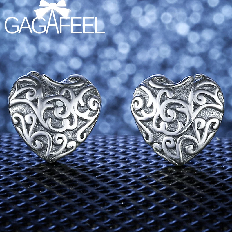 GAGAFEEL Fine Jewelry S925 Sterling Silver Heart Earring Women Charm Jewelry Silver Stud Earring pulseiras
GAGAFEEL Fine Jewelry S925 Sterling Silver Heart Earring Women Charm Jewelry Silver Stud Earring pulseiras