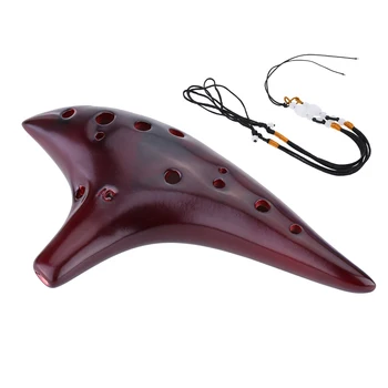 12 Holes Ceramic Ocarina Flute Alto C Smoked Burn Submarine Style Musical Instrument with Music Score for Beginner
12 Holes Ceramic Ocarina Flute Alto C Smoked Burn Submarine Style Musical Instrument with Music Score for Beginner