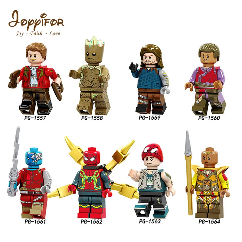 JOY YIFOR Marvel Black winter solider Groot Spider man Wong Star lord LEGOILYS Building Blocks Mini Bricks Children
JOY YIFOR Marvel Black winter solider Groot Spider man Wong Star lord LEGOILYS Building Blocks Mini Bricks Children