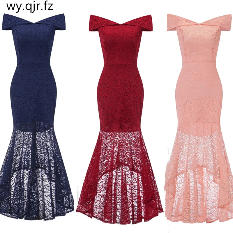 OML533#Boat Neck short wine red lace fishtail Bridesmaid Dresses blue wedding party dress prom gown women's fashion wholesale
OML533#Boat Neck short wine red lace fishtail Bridesmaid Dresses blue wedding party dress prom gown women's fashion wholesale