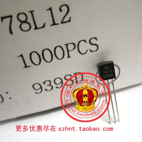 Three transistor WS78L12 78L12 three terminal voltage regulator circuit TO-92 domestic 68 yuan / box
Three transistor WS78L12 78L12 three terminal voltage regulator circuit TO-92 domestic 68 yuan / box